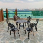 Bàn ghế sân vườn ngoài trời BA-T80-6GN